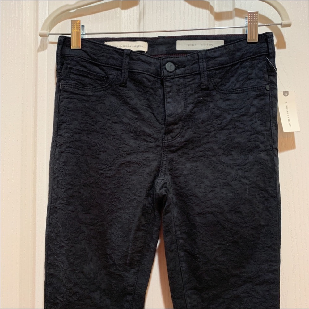 Anthropologie Pilcro Serif Mid-rise Jacquard Jeans - Picture 6 of 8
